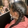 Cornrows with hair added