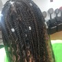 Full sew in with leave out