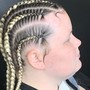 Cornrows without hair added