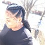 Full sew in with leave out