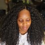 Crochet Braids install using loose type hair strand by strand