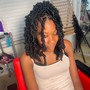 Small Extended Length French Curl Knotless Braids