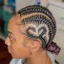 6 stitch Braids w/ BUN