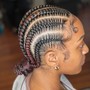 6 stitch Braids w/ BUN