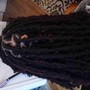 Invisible locs on natural hair.