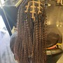 Medium Bohemian knotless Braids(mid back)