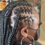 Braided Mohawk with curls