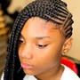 Kids two Braids no weave