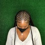 Floor length feed in braids