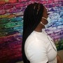 Smedium Size Boho Knotless Box Braids/Midback