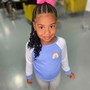 5 and under knotless ponytails/beads and bobo’s