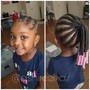 Kid's Braids and beads with added hair