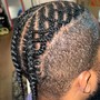 Criss cross stitch/ w Twists (shaved sides)