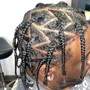 NATURAL/ MEN Individual Box Braids (Shaved sides)