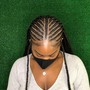 Floor length feed in braids