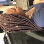 Knotless braids over locs