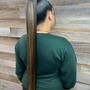 Sleek ponytail