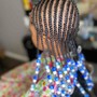 Braids with beads/ Natural hair/extensions