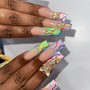 Acrylic fullset sporty nails