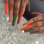 Acrylic fullset sporty nails