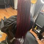 color individual hair braids tucking natural hair