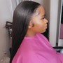 Women's Cut on hair extensions