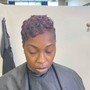 Relaxer cut rinse and style