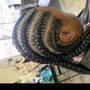 Medium knotless Braids