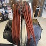 Small Box Braids (these have a knot)