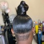 Sleek Ponytail on Natural Hair