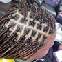 Learn how to French braid, part, box/knotless  braids