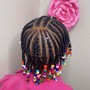 Kid's Scalp Braids With Weave