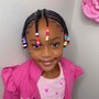 Kid's Scalp Braids With Weave