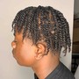 Mens twist with added hair