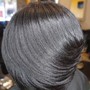 Silk Press/ Permanent Hair color