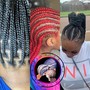 Smedium knotless or box braids