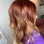 Partial color with move up Hand tied extensions