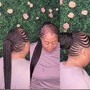 Cornrows / straight back braids/ under wig braids