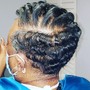 Flat Twists Updo Style / No hair added