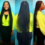 Medium Box Braids w/cornrows