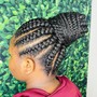 Natural hair cornrows