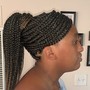 Braided Mohawk with curls