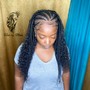 large senegalese or box braids w/ feedins