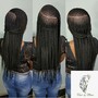 large senegalese or box braids w/ feedins