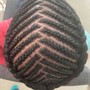 Traditional Cornrows, Down to Mid-Back, 1B