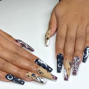 Bandanna Nail Art with LV