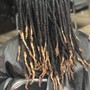 Small Micro locs (Retwist and Style)