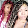 Boho knotless braids (synthetic hair)