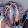 Adult lemonade braids w/heart