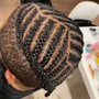 NATURAL/ MEN Individual Box Braids (Shaved sides)